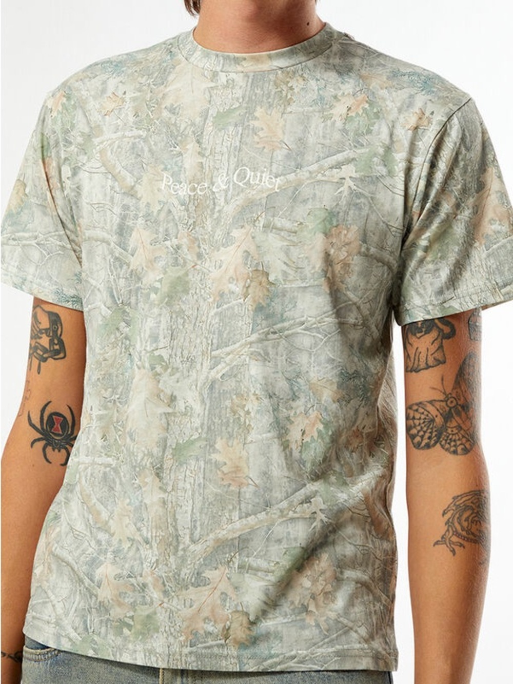 MUSEUM OF PEACE & QUIET WORDMARK CAMO TSHIRT NWT MEDIUM